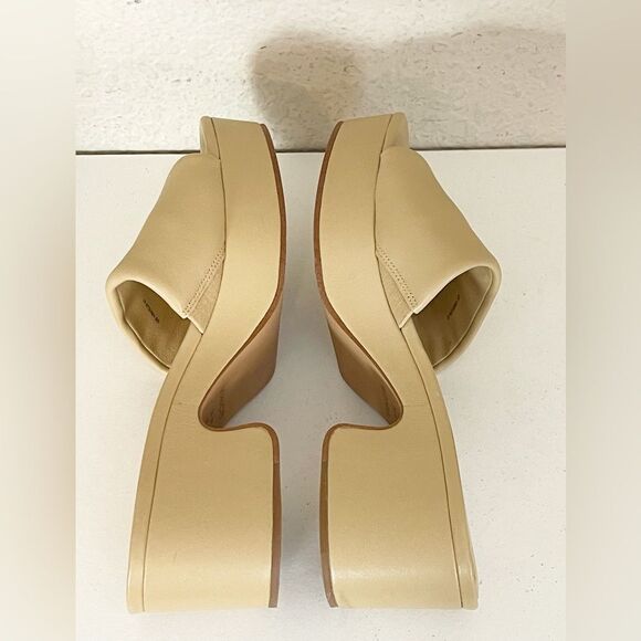 Vince Margo chunky platform block heel leather sandal blonde size 10 - Picture 6 of 16